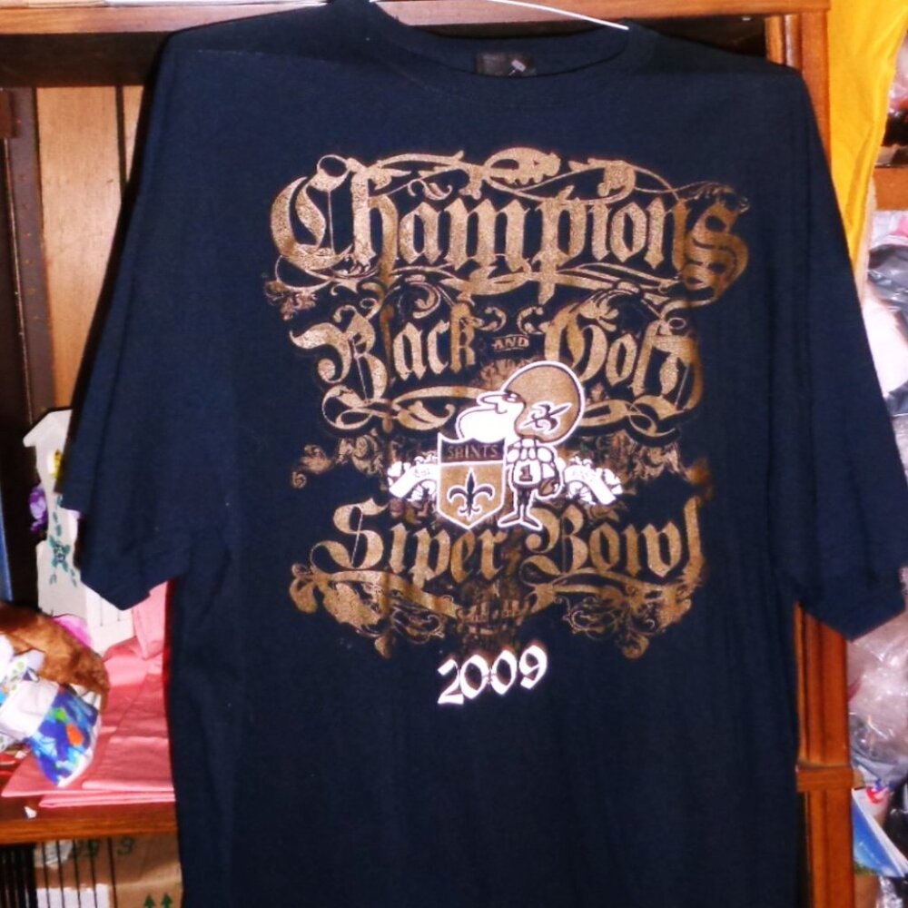 EXCELLENT VINTAGE NEW ORLEANS SAINTS NFL REEBOK SUPER BOWL TEE SHIRT-SZ 2X/3X-
